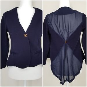 Navy slim formal blazer